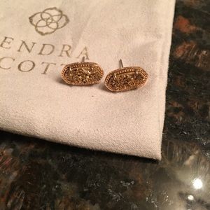 Kendra Scott Gold Drusy Stud Earrings